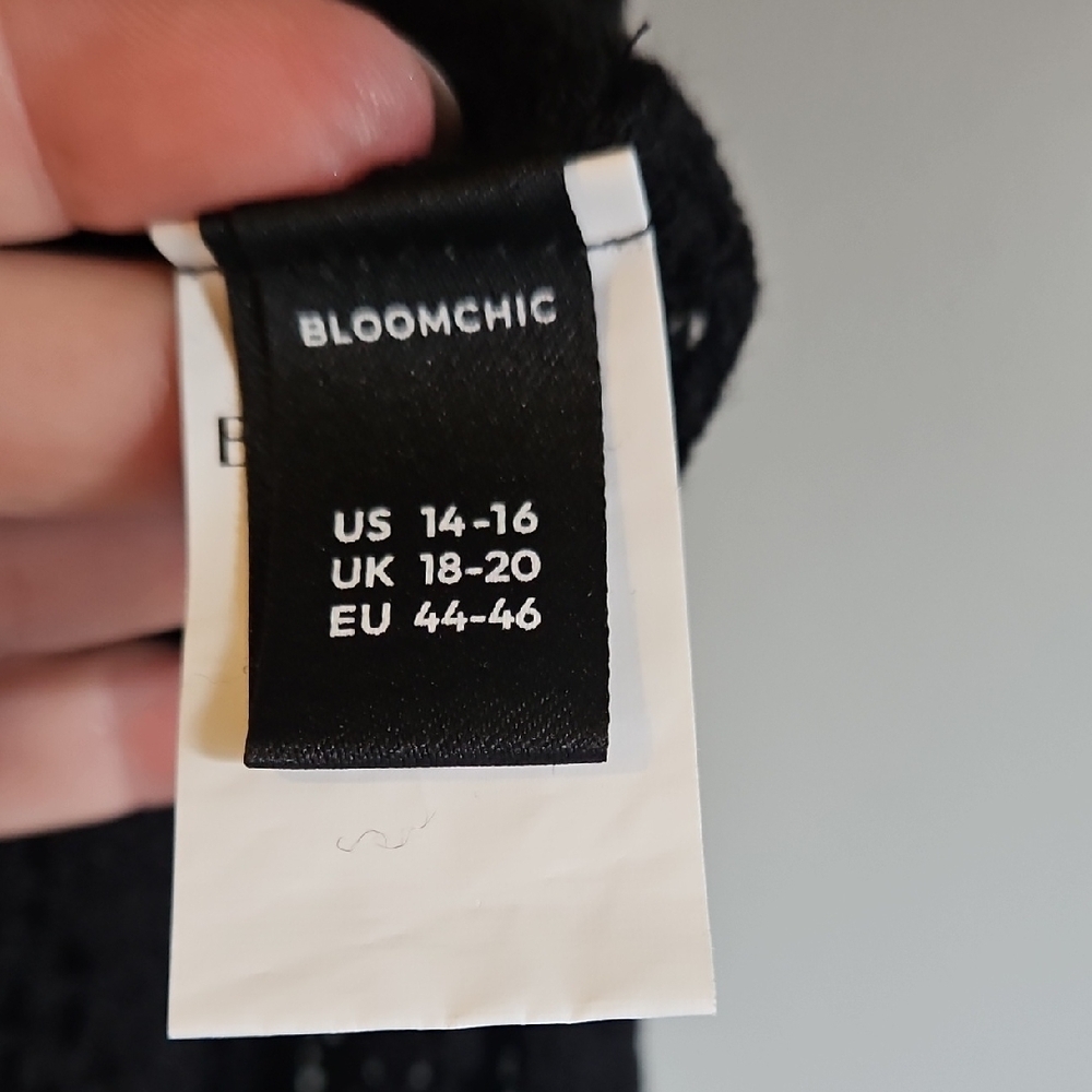 BloomChic Black Crochet Swim Coverup - Picture 2 of 5